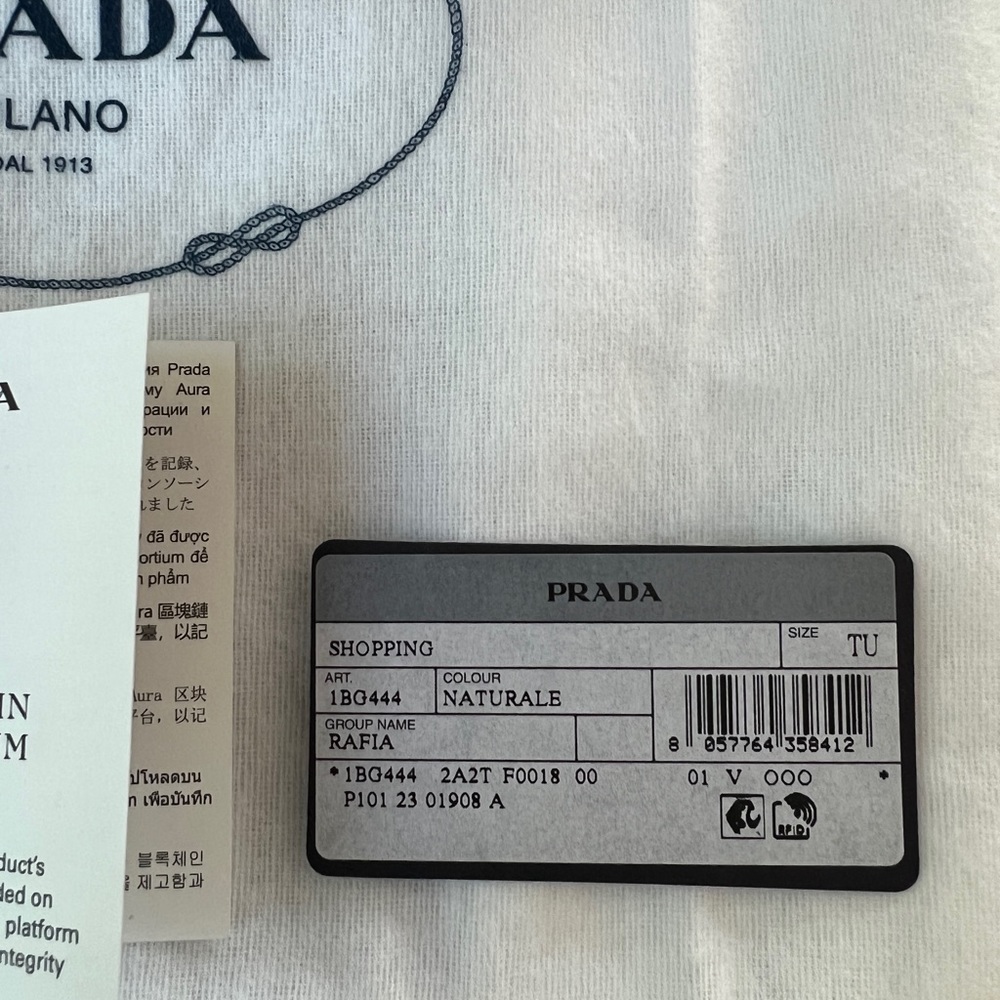 ❌❌SOLD! New Prada Raffia Small Tote - Picture 10 of 10